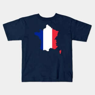 France Rugby Fan Drapeau Francais Flag Map Kids T-Shirt